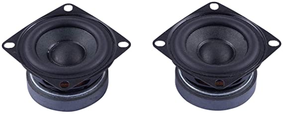 Cylewet 2Pcs 2inch 8Ohm 12W Midrange Speaker Low Frequency Loudspeaker Low Mid Bass Woofer Audio Speaker Subwoofer for Arduino (Pack of 2) CYT1118