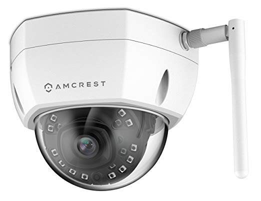 Amcrest 4MP UltraHD Outdoor WiFi IP Security Camera, 4-Megapixel (2688 x 1520), IK10 Vandal-Proof Dome Wireless Camera, IP67 Weatherproof, MicroSD Storage, Mobile Viewing, IP4M-1028 (White)