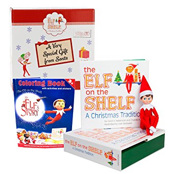Elf on the Shelf Blue Eyed Boy with Bonus An Elf Story Coloring Book - Direct From North Pole in Limited Edition Official Gift Box