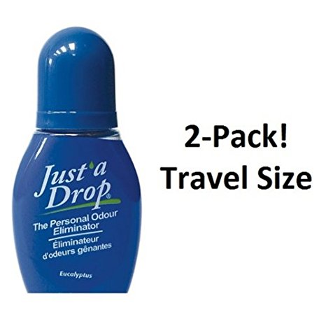 Just a Drop (R) - America's Favorite Bathroom Odor Eliminator - Travel Size 6 ml / 200  Uses / Eucalyptus Scent - 2-Pack!