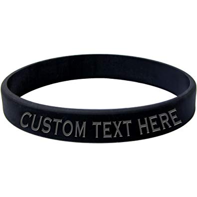 Body Candy Customizable Silicone Glow in The Dark Stretch Personalized Message Bracelet