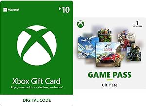 Xbox Live £10 Credit (Download Code)   Xbox Game Pass Ultimate 1 Month Membership (Download Code)