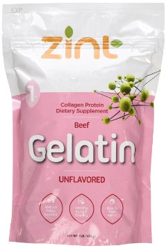 Unflavored Gelatin PowderKosher Beef Gelatin By Zint-Organic-Pasture Raised 1Lb Non-GMO Certified