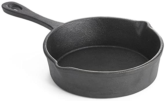 TableCraft CW30108 Cast Iron Mini Skillet, 11 oz, Black