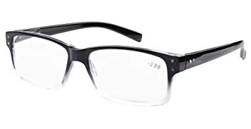 Eyekepper Spring Hinges Vintage Reading Glasses Men Readers Black-clear Frame  1.5