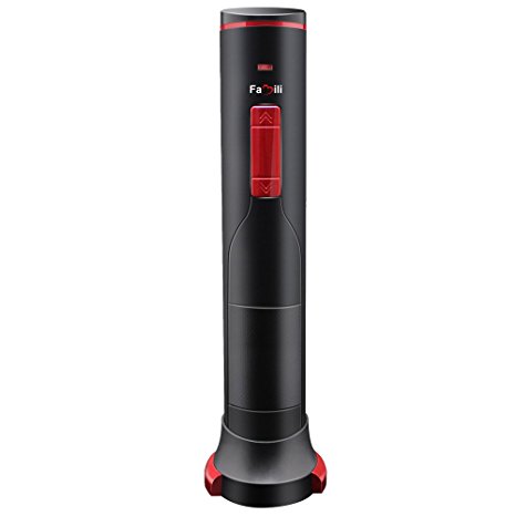 Famili FM700BR Rechargeable Cordless Electric Wine Bottle Opener with Foil Cutter, Opens up to 180 bottles with one charge