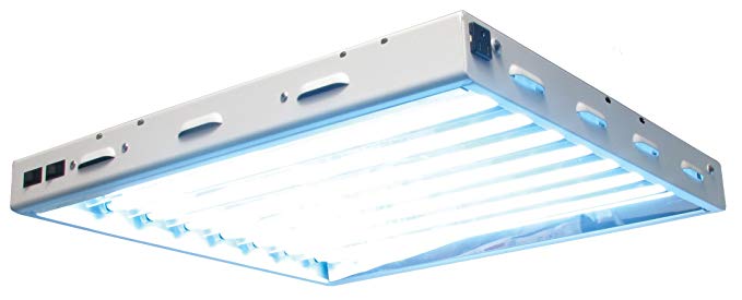 Sun Blaze T5 Fluorescent - 2 ft. Fixture | 8 Lamp |120V - Indoor Grow Light Fixture for Hydroponic and Greenhouse Use