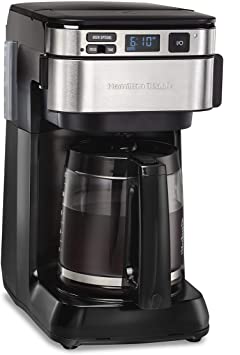 Hamilton Beach 46310 Programmable Coffee Maker, 12 Cups, Black (Renewed)