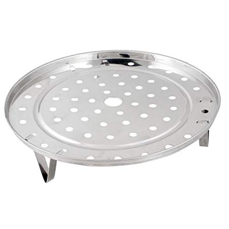 Gilroy Stainless Steel Steamer Rack Insert Stock Pot Thick Steaming Tray Stand Cookware Tool (19.5cm )