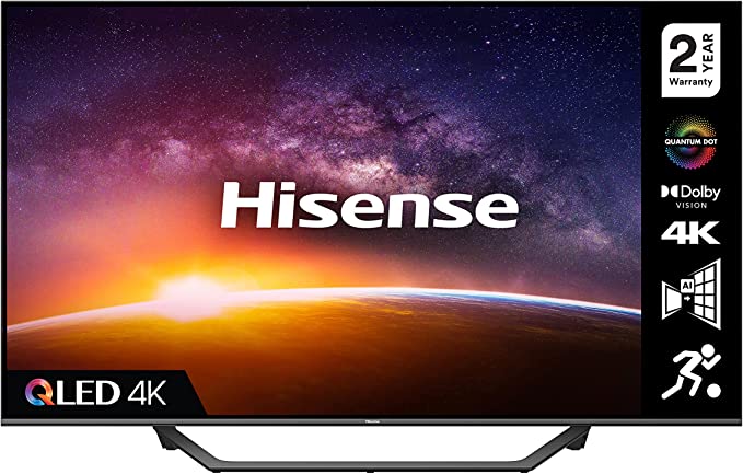 HISENSE 65A7GQTUK QLED Series 65-inch 4K UHD Dolby Vision HDR Smart TV 60Hz Refresh Rate with YouTube, Netflix, Freeview Play and Alexa Built-in, and Bluetooth, TUV Certificated (2021 NEW)