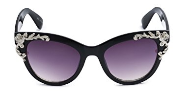 Eason Eyewear Women's Decorated Cat Eye Sunglasses