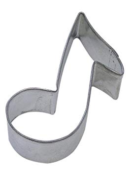 R&M Music Note 3.5" Cookie Cutter in Durable, Economical, Tinplated Steel