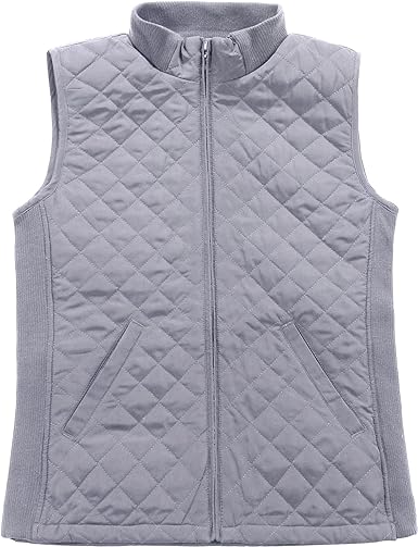 Bienzoe Women Quilted Casual Vest: Lightweight Packable Sleeveless Jacket