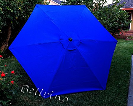 BELLRINO DECOR Replacement ROYAL BLUE " STRONG & THICK " Umbrella Canopy for 9ft 6 Ribs (Canopy Only)