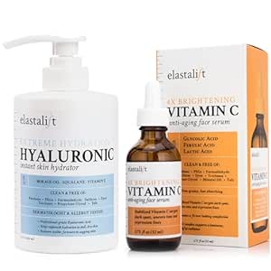 Elastalift Hyaluronic Acid Hydrating Body Lotion   Vitamin C Brightening Facial Serum Set