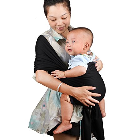 My miumiu Baby Straps Baby Wrap Carrier Baby carrier (Black)