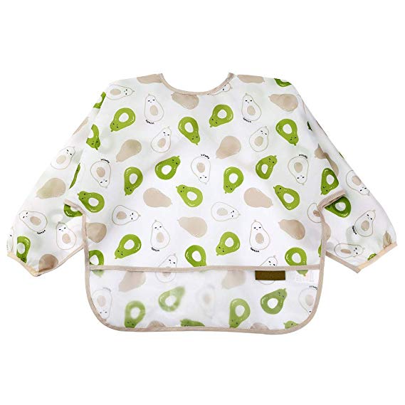 Waterproof Baby Smock With Sleeves-Toddler Soft Bib For 6-36Months-Wipe Cleaned