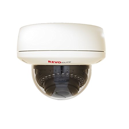 REVO America RECDH2812-3 Elite HD 1080P IP Indoor Dome Surveillance Camera (White)