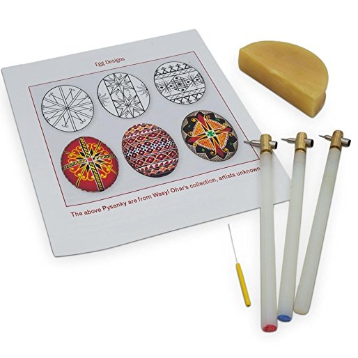 3 Kistkas, Beeswax, Cleaning Wire & Instructions Egg Decorating Kit
