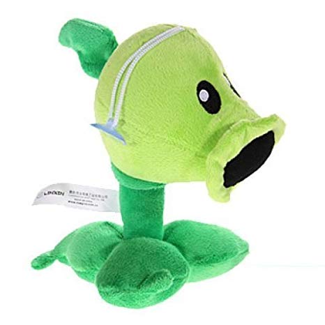 Plants Vs Zombies Plush Toy Peashooter 17cm/6.7" Tall (Small Size)