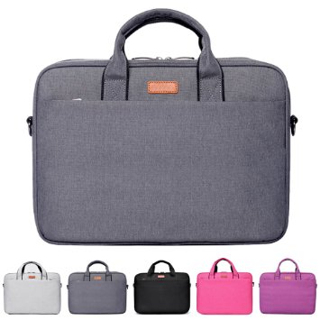 Lacdo 15-15.6 Inch Waterproof Oxford Fabric Strap Bag / Notebook Ultrabook Laptop Sleeve Case Cover Briefcase Carrying Bag for Apple MacBook Pro 15.4-inch Retina Display ASUS Dell HP Acer -Dark gray