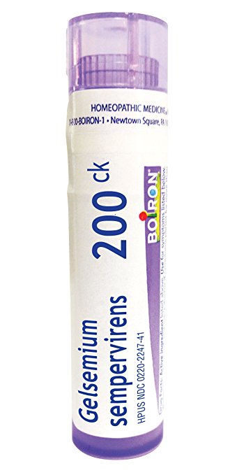 Boiron Gelsemium Sempervirens 200ck, Homeopathic Medicine for Stage Fright, Apprehension and Fever