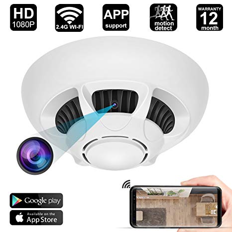Wi-Fi Spy Hidden Camera Detector, 1080P HD Hidden Camera/Nanny Cam - 2.4G WIFI Live Stream View - Motion Detection - Support iOS & Android, Tablet, PC