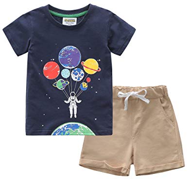 Fiream Little Boys' Cotton Clothing Short Baby Sets