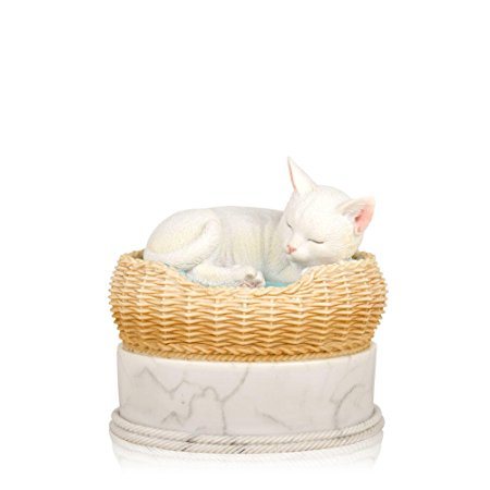 Perfect Memorials Cat in Basket Urns