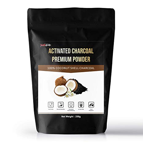 Healthgenie Activated Charcoal Powder For Face, Skin And Teeth, Organic Coconut Shell, 250 gm