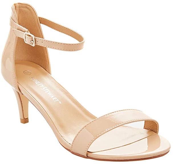 Charles Albert Stiletto High Heels for Women, Ankle Strap Open Toe Sandals