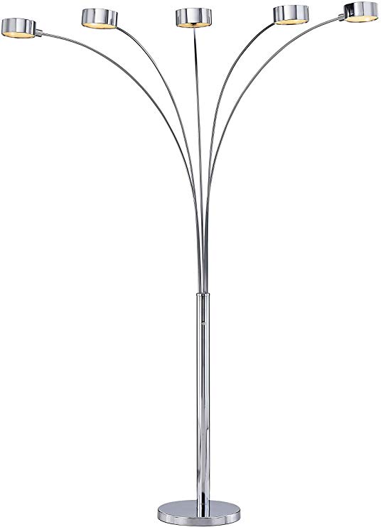 Artiva USA A207901FC 88" Micah Arched Floor lamp with Dimmer, Chrome