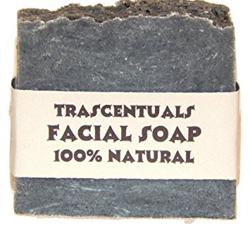 ACNE SOAP NATURAL FACIAL BAR WITH TEA TREE OIL AND ACTIVATED CHARCOAL (BLUE)