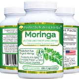 180 Veg Caps 3 Month Supply of Natures Best Appetite Suppressant made of 100 Pure Organic Moringa Oleifera Leaf Powder 500mg per Capsule