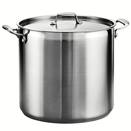 Tramontina 80120/003DS Tramontina Gourmet Stainless Steel Covered Stock Pot, 24-Quart