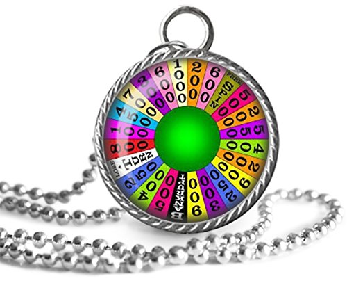 Wheel Of Fortune Necklace, Art Image Pendant Handmade