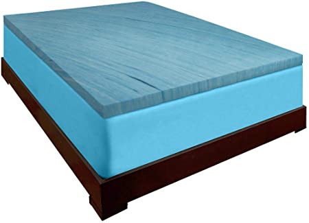 DreamDNA Gel Infused King Size 2 Inch Thick, Visco Elastic Memory Foam Mattress Bed Topper Made in the USA