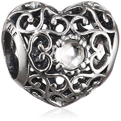 PANDORA Signature Heart Birthstone Charm with Accent 791784