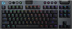 Logitech G915 X Lightspeed TKL Low-Profile Wireless Gaming Keyboard, Double-Shot PBT Keycaps, Fully Programmable Keys, RGB Backlighting, Sleek Aluminum Finishing, GL Red Linear - PC/Mac