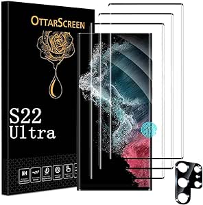 Galaxy S22 Ultra Screen Protector, Tempered Glass Screen Protector, 1 Pack Tempered Glass Camera Lens Protector, 9H Hardness Tempered Glass Screen Protector for Samsung Galaxy S22 Ultra 5G【3 1 Pack 】