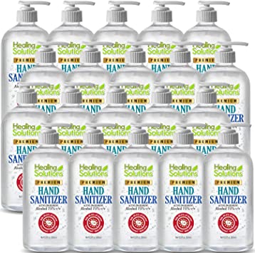 Hand Sanitizer Gel (20 Pack x 16.9oz) - 75% Alcohol - Kills 99.99% of Germs - Scent Free Antibacterial Gel with Vitamin E & Aloe for Moisturizing