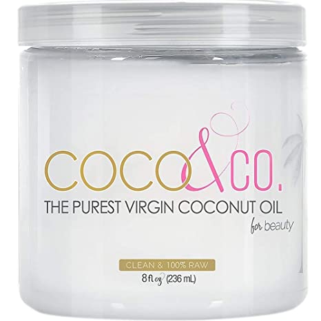 Coconut Oil For Hair & Skin By Coco&Co. Beauty Grade 100% Raw, 8oz.