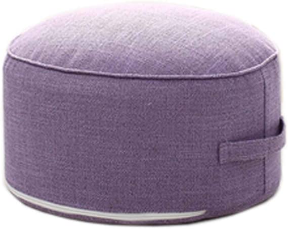 Yoga Meditation Tatami Floor Pillow Seat Cushion Zafu Foot Stool, Light Purple