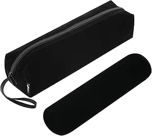 Cosmos Velvet Watch Roll Pouch Organizer Travel Storage Roll Bag Watch Travel Carry Case Bag Water Pouch Organizer with Removable Roll Insert Velvet Holder, Black Color