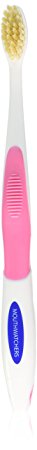 Mouth Watchers Antimicrobial Toothbrush with Flossing Bristles, Youth Pink