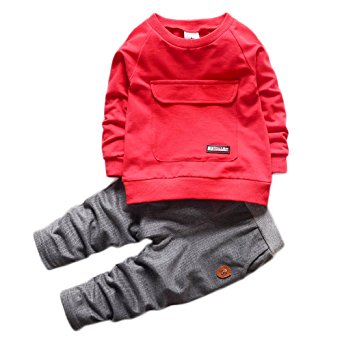 Ancia 2017 Baby Boys Kids 2 Pieces Fall Clothing Set T-Shirt Pants Outfits