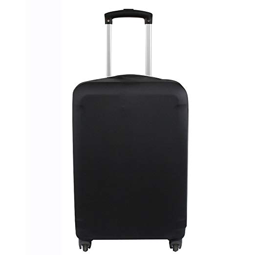 Explore Land Travel Luggage Cover Suitcase Protector Fits 18-32 Inch Luggage (Black, M(23-26 inch luggage))