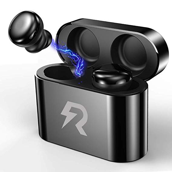 Active Noise Cancelling wireless headphones,Rockyrock Bluetooth 5.0 TWS In-Ear Earphones with Charging Case and Built-in Microphones