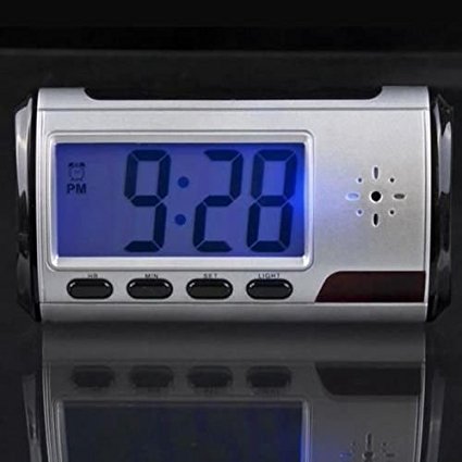 Hd Video DVR Digital Alarm Clock Nanny Camera Recorder Motion Detector Dv Black