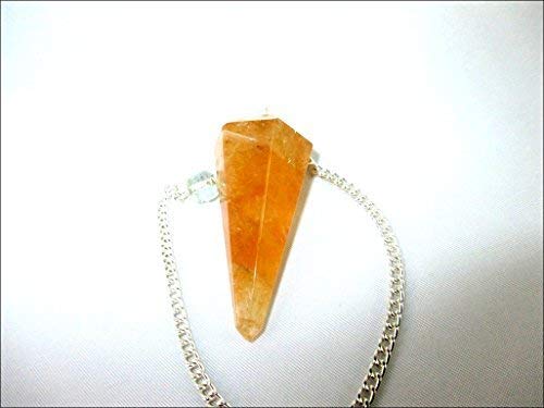 Jet Citrine Cone Shaped Pendulum Faceted Top Quality A   Jet International Crystal Therapy Booklet Gemstone Image is JUST A Reference